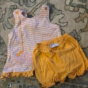 Striped Pink and Orange Kids Matching Set